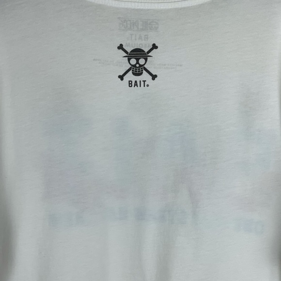 BAIT Lbhc x One Piece x Upcycle LA Men Straw Hat Lbhc Crew Tee (white) Size M - Picture 2 of 6